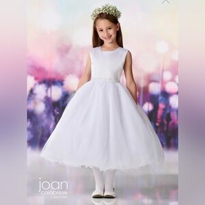 KEY HOLE BACK SATIN BEADED BELT DRESS- flower girl or pageant wear